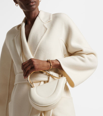 B-V-L-G-A-R-I Serpenti Cuore 1968 Top Handle – Iconic Luxe Women Bag (White)
