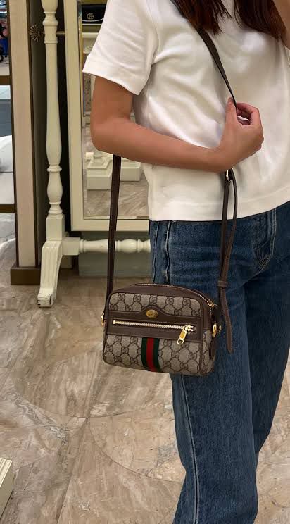 G-U-C-C-I Ophidia Mini Shoulder Crossbody – Signature Luxe Women Bag (Brown)
