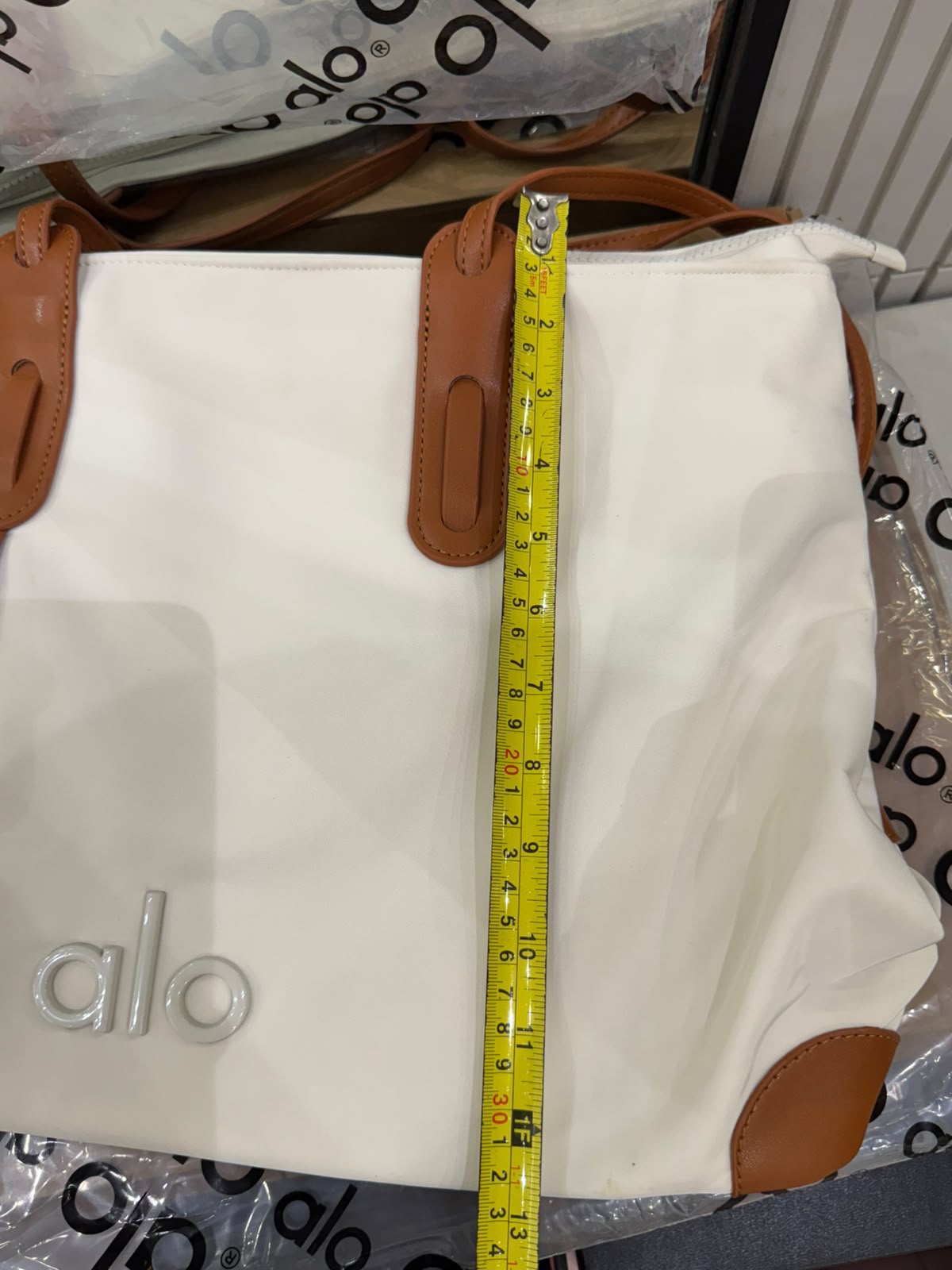 A-L-O Y-O-G-A Large Canvas Shopper Tote – Studio to Street Women Bag (Black)