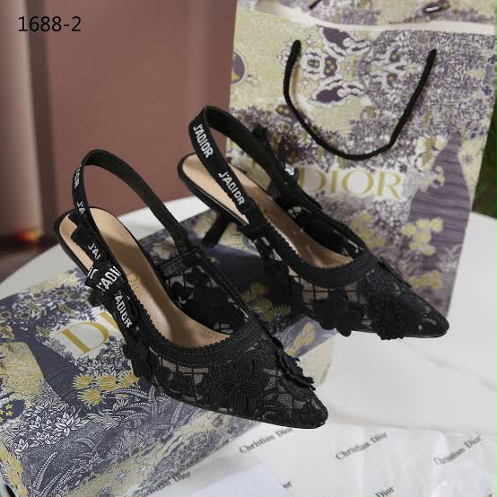 J'A-D-I-O-R Slingback Pumps – Iconic Elegance Women Footwear (Black)