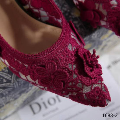 J'A-D-I-O-R Slingback Pumps – Iconic Elegance Women Footwear (Red)