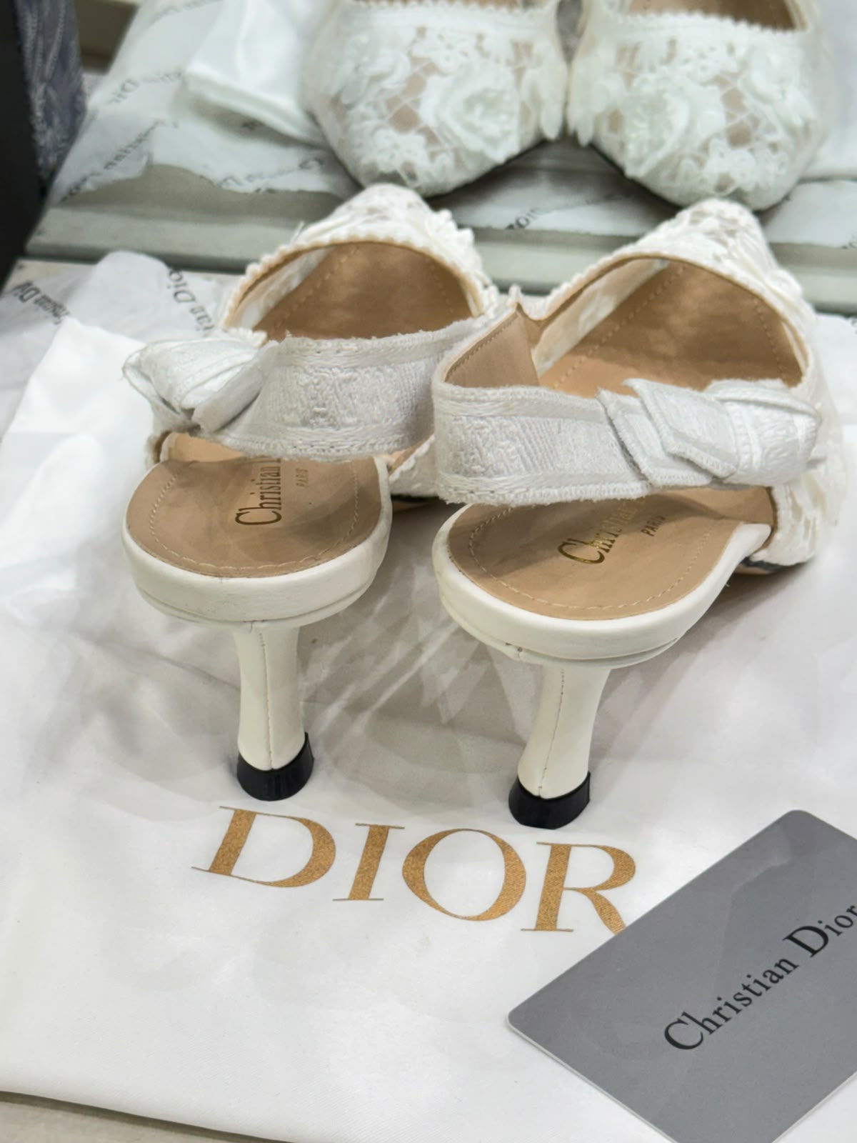J'A-D-I-O-R Slingback Pumps – Iconic Elegance Women Footwear (White)