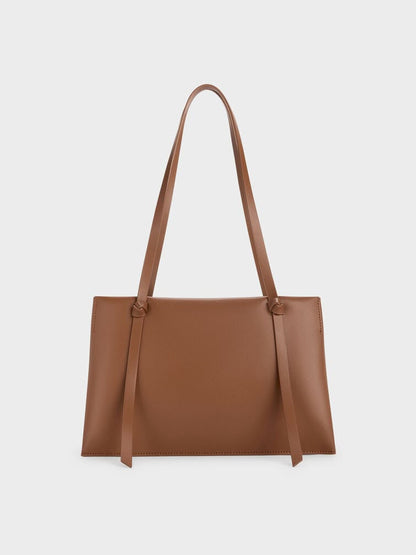 C-H-A-R-L-E-S & K-E-I-T-H Midori Geometric Tote – Modern Luxe Women Bag (Brown)