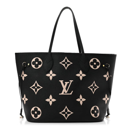 L-O-U-I-S V-U-I-T-T-O-N Neverfull MM Women Bag – Classic Edition 2pc (Black-2)