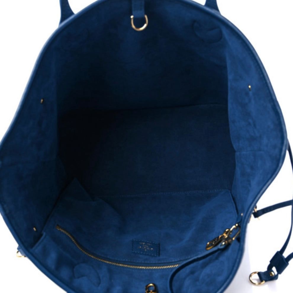 L-O-U-I-S V-U-I-T-T-O-N Neverfull MM Women Bag – Classic Edition 2pc (Blue)