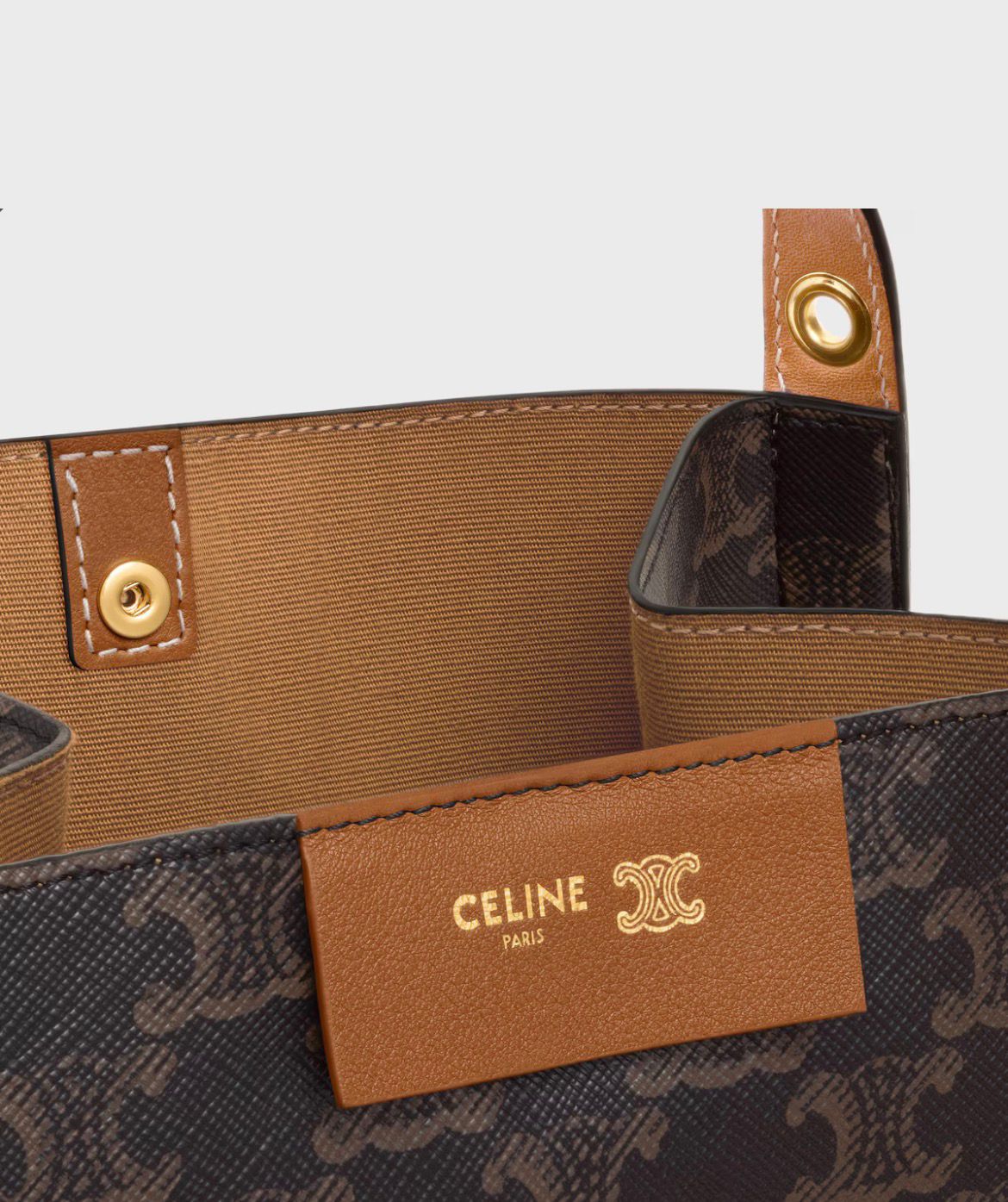 C-E-L-I-N-E Small Cube Bag in Triomphe Canvas – Everyday Luxe Women Bag (Brown)