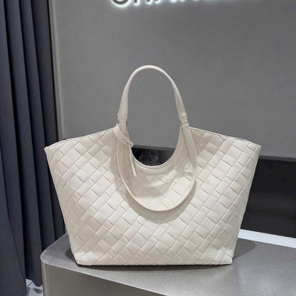 C-H-A-R-L-E-S & K-E-I-T-H Ivette Woven Tote – Modern Luxe Women Bag (White)
