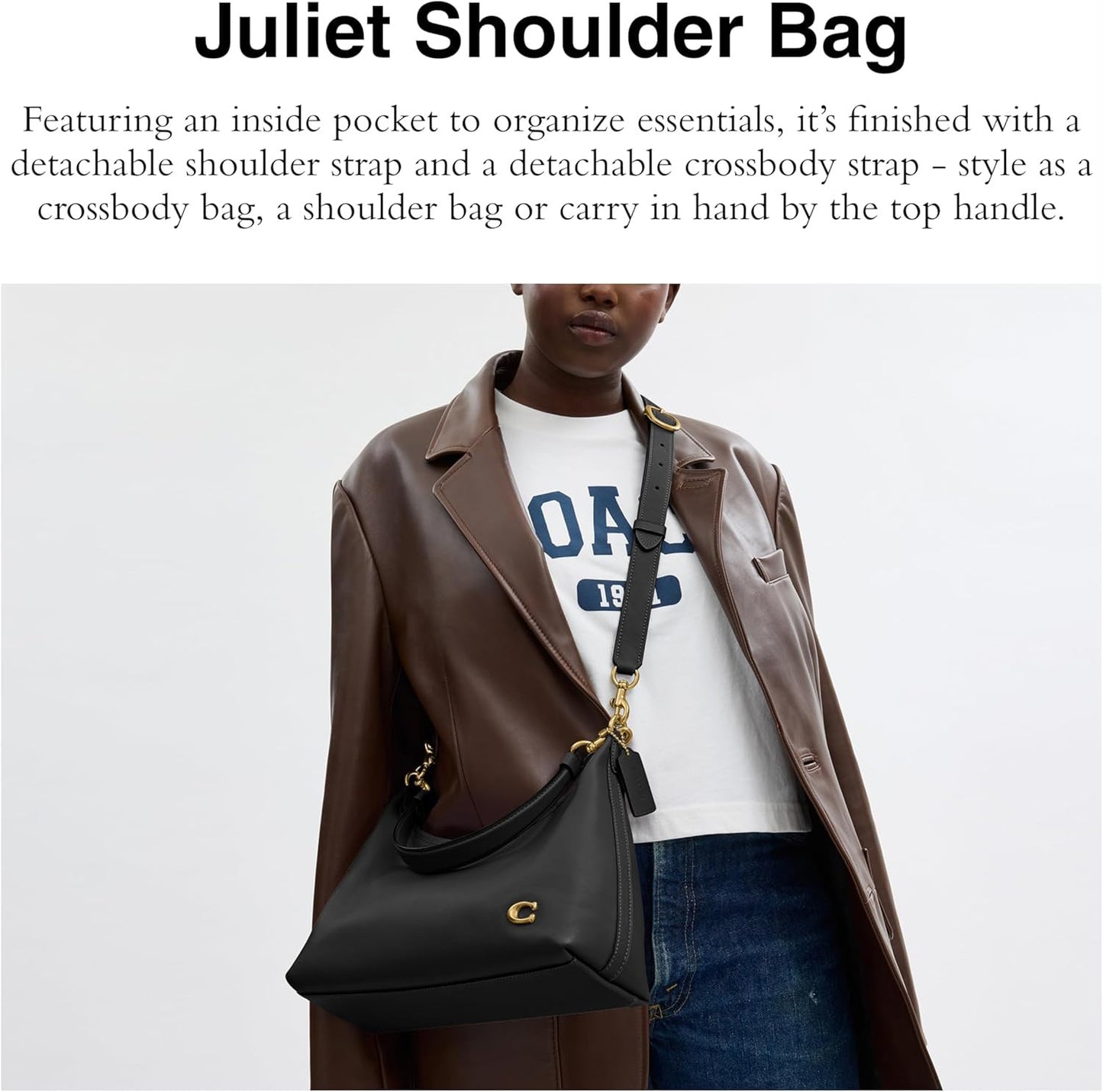 C-O-A-C-H Juliet Shoulder Bag – Everyday Luxe Women Bag (Black)
