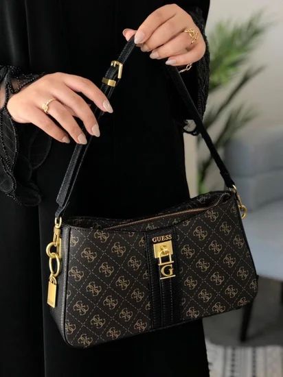 G-U-E-S-S Chic Shoulder Women Bags – Master Quality Collection (Black/Brown)