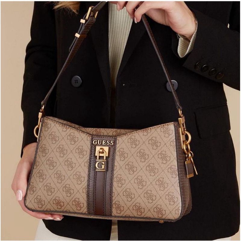 G-U-E-S-S Chic Shoulder Women Bags – Master Quality Collection (Brown/Beige)