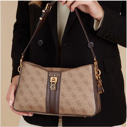 G-U-E-S-S Chic Shoulder Women Bags – Master Quality Collection (Brown/Beige)
