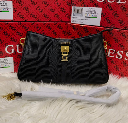 G-U-E-S-S Chic Shoulder Women Bags – Master Quality Collection (Black/Gold)