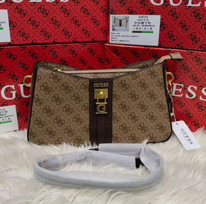 G-U-E-S-S Chic Shoulder Women Bags – Master Quality Collection (Brown/Beige)