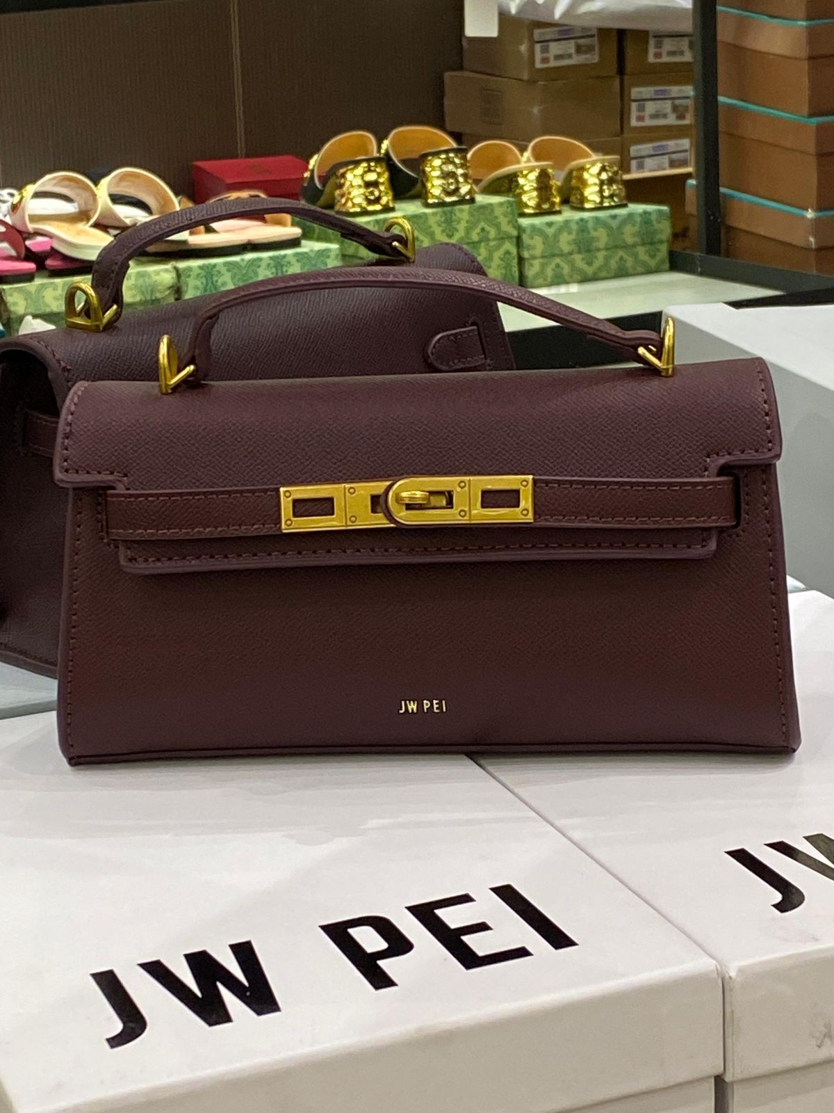 J-W P-E-I Noor Top Handle Bag – Modern Luxe Women Bag (Maroon)