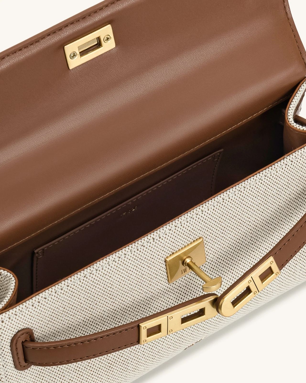 J-W P-E-I Noor Top Handle Bag – Modern Luxe Women Bag (Brown/Beige)
