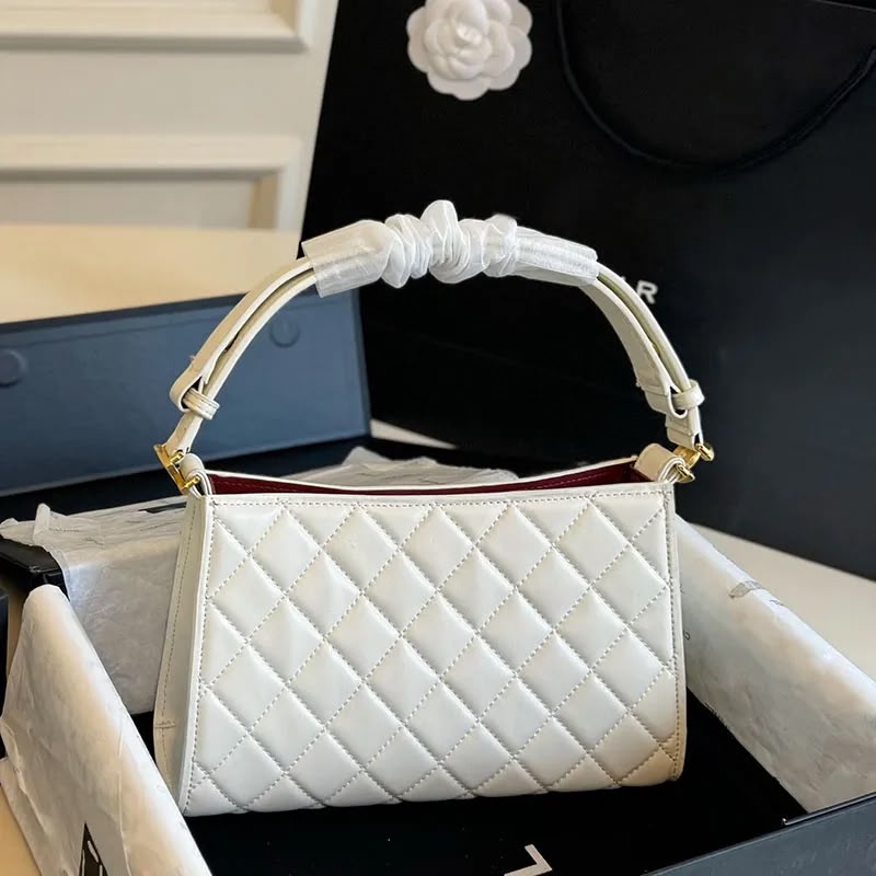 C-H-A-N-E-L 26x Christmas Limited Edition Hobo Shoulder Bag – Luxury Women Bag (White)