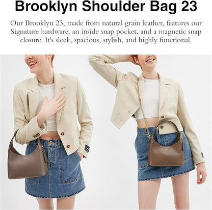 C-O-A-C-H Brooklyn Shoulder Bag 23 – Modern Luxe Women Bag (Brown-2)