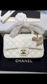 C-H-A-N-E-L Quilted Mini Top Handle Rectangular Flap Bag – Luxury Women Bag (White)
