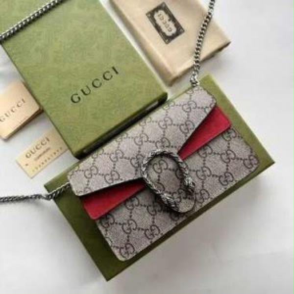 G-U-C-C-I Dionysus GG Supreme Mini Crossbody Bag – Signature Luxe Women Bag (Red))