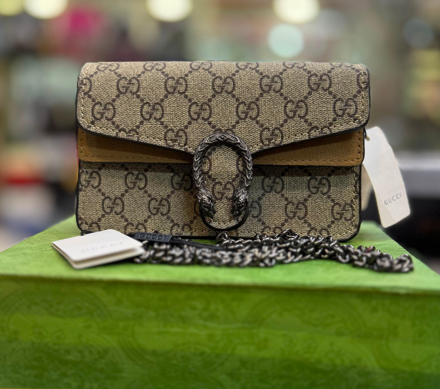 G-U-C-C-I Dionysus GG Supreme Mini Crossbody Bag – Signature Luxe Women Bag (Brown)