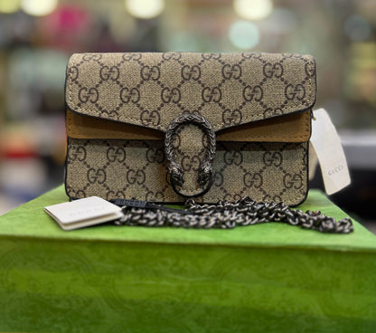 G-U-C-C-I Dionysus GG Supreme Mini Crossbody Bag – Signature Luxe Women Bag (Brown)