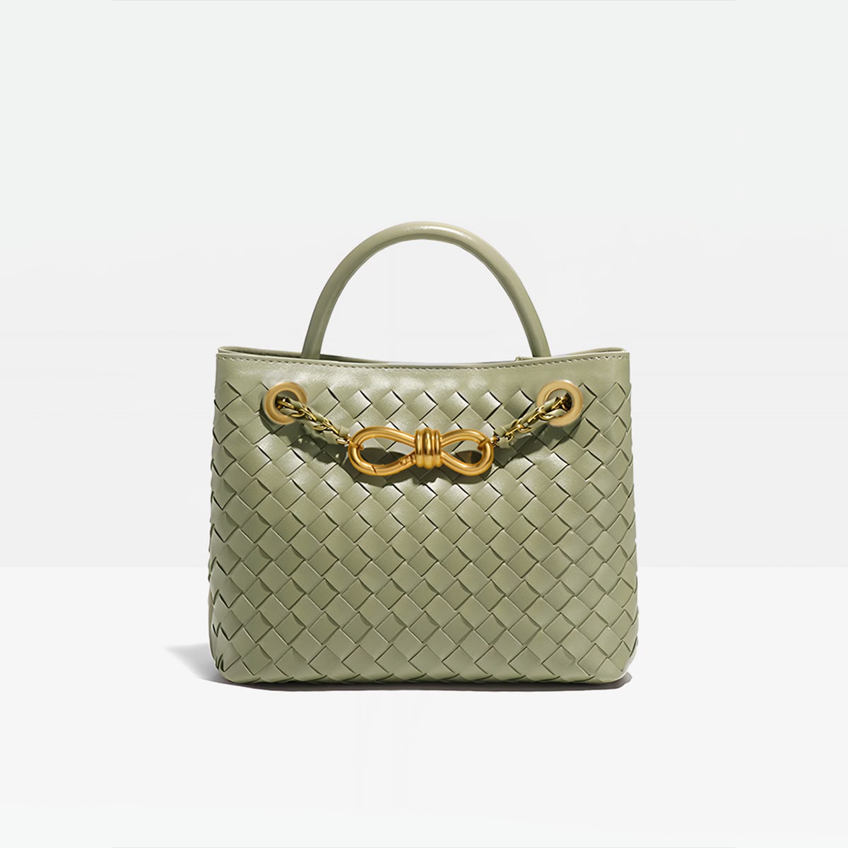 B-O-T-T-E-G-A V-E-N-E-T-A Small Andiamo Bag – Signature Luxe Women Bag (Green-2)