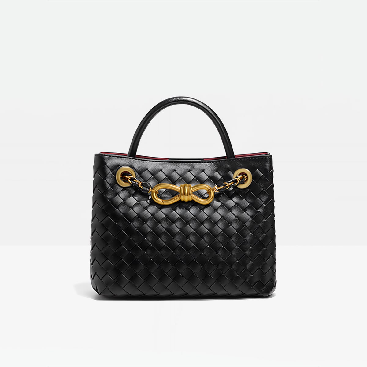 B-O-T-T-E-G-A V-E-N-E-T-A Small Andiamo Bag – Signature Luxe Women Bag (Black)
