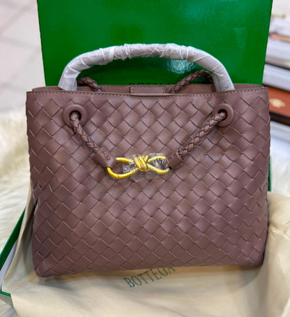 B-O-T-T-E-G-A V-E-N-E-T-A Small Andiamo Bag – Signature Luxe Women Bag (Brown-2)