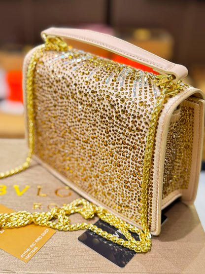 B-V-L-G-A-R-I Serpenti Forever Day-to-Night Shoulder Bag – Signature Luxe Women Bag (Gold)