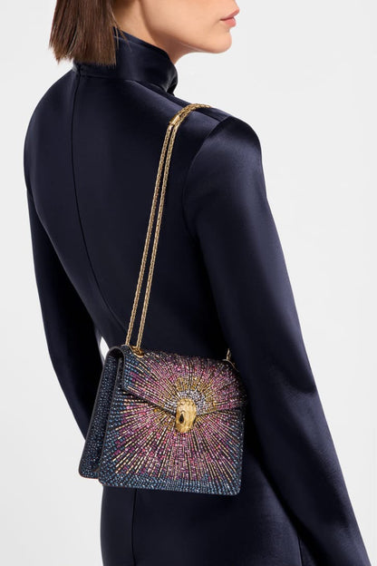 B-V-L-G-A-R-I Serpenti Forever Day-to-Night Shoulder Bag – Signature Luxe Women Bag (Black)