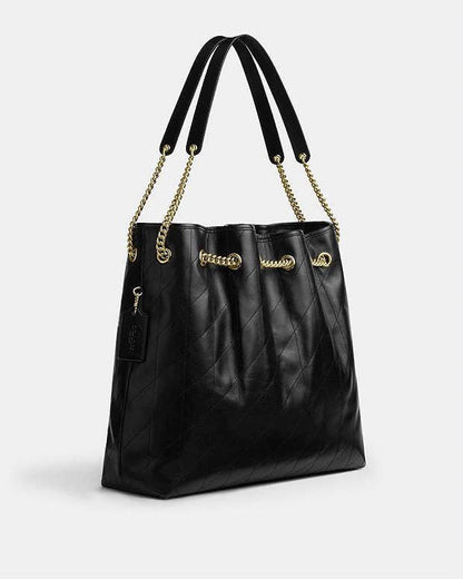 C-O-A-C-H Evelyn Large Shoulder Bag – Signatures Luxe Women Bag (Black)
