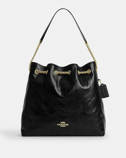 C-O-A-C-H Evelyn Large Shoulder Bag – Signatures Luxe Women Bag (Black)
