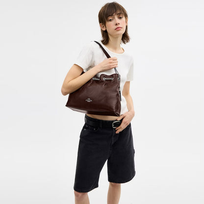C-O-A-C-H Evelyn Large Shoulder Bag – Signatures Luxe Women Bag (Chocolate Brown)