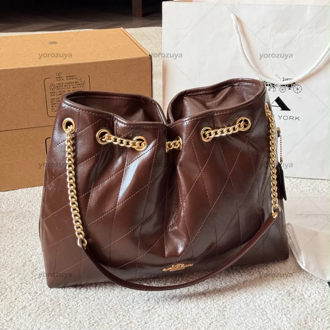 C-O-A-C-H Evelyn Large Shoulder Bag – Signatures Luxe Women Bag (Chocolate Brown)
