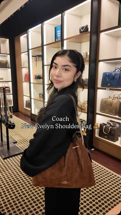 C-O-A-C-H Evelyn Large Shoulder Bag – Signatures Luxe Women Bag (Camel Brown)