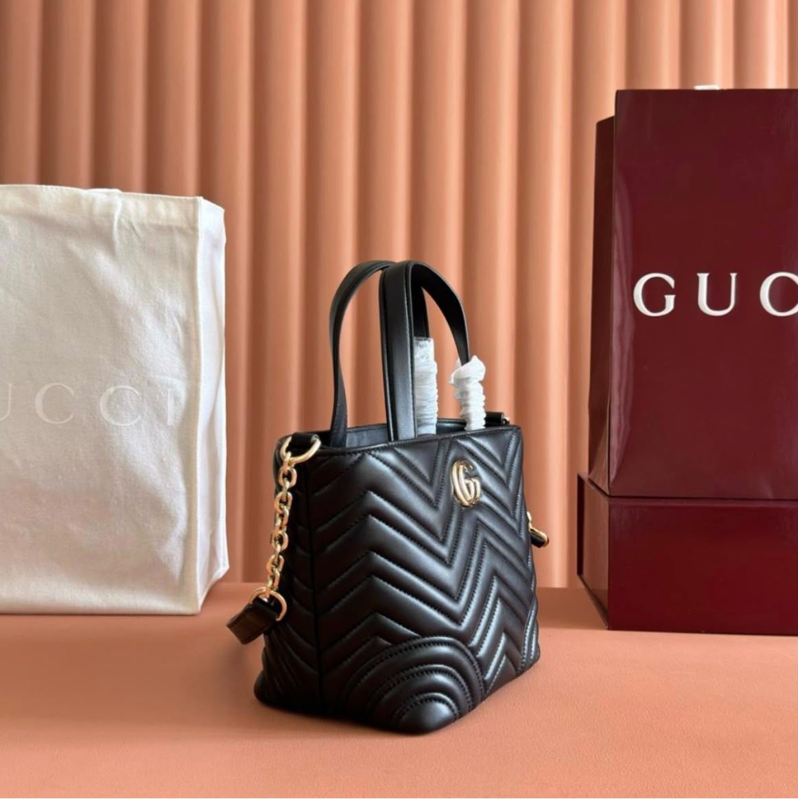 G-U-C-C-I GG Marmont Small Tote – Premium Quality Women Bag | Crossbody Style (Black)