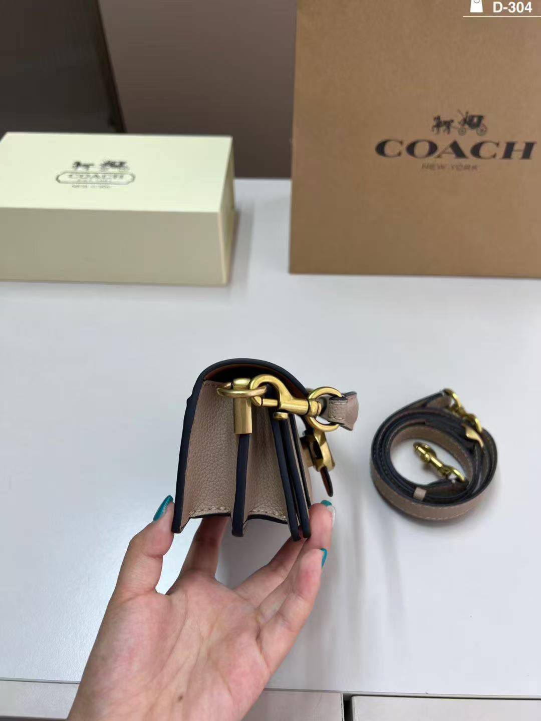 C-O-A-C-H Tabby 12 Mini Size – Top Class Premium Quality Women Bag | Complete Box (Beige)