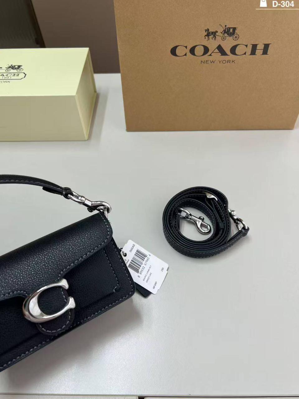 C-O-A-C-H Tabby 12 Mini Size – Top Class Premium Quality Women Bag | Complete Box (Black)