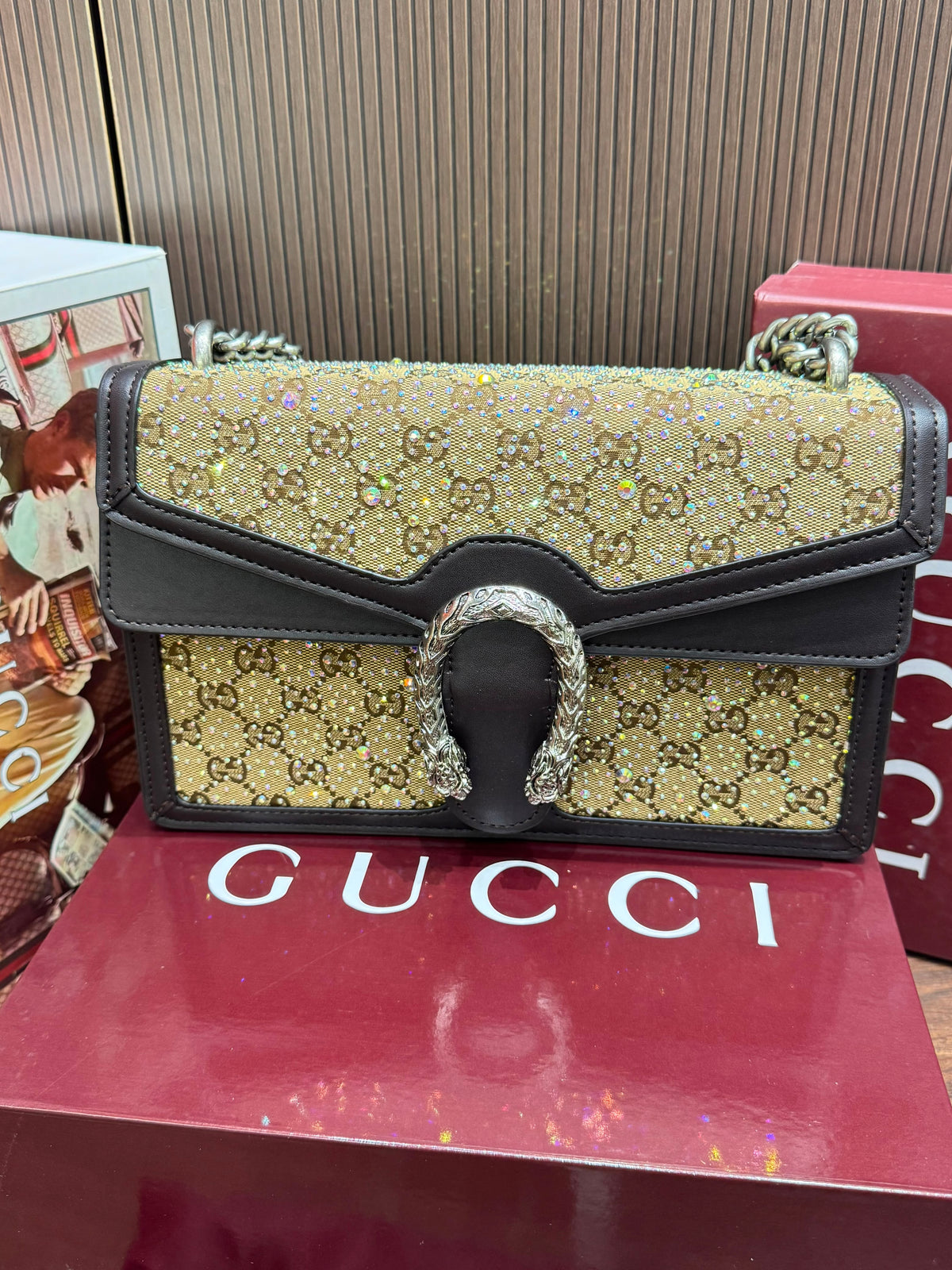 G-U-C-C-I DIONYSUS – Premium Quality Women Bag | Double Box Packaging (Golden Brown)
