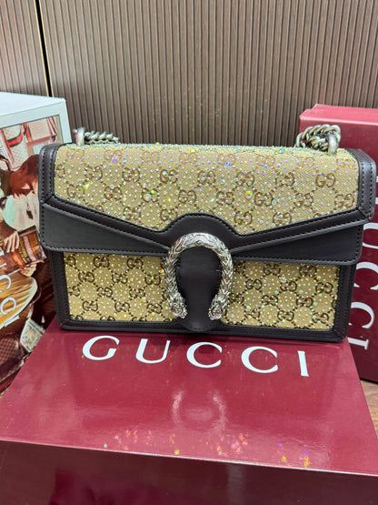G-U-C-C-I DIONYSUS – Premium Quality Women Bag | Double Box Packaging (Golden Brown)