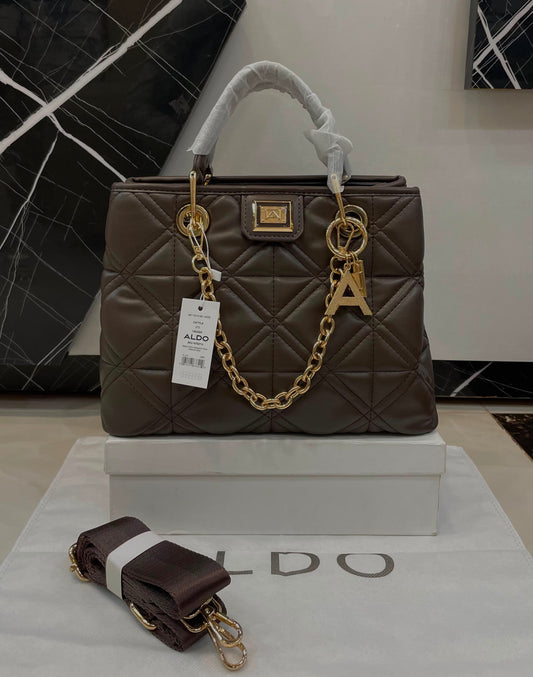 A-L-D-O TAFARN Satchel – Premium Quality Women Bag | Dark Brown