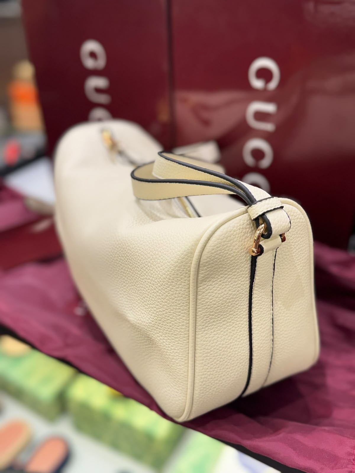 G-U-C-C-I Half Horsebit Medium Shoulder Bag – Premium Quality Women Bag | Brand Box Packaging (While)