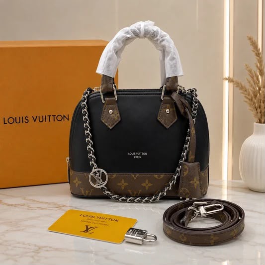 L-O-U-I-S V-U-I-T-T-O-N Monogram Empreinte Alma – Premium Quality Women Bag | Double Box & Dust Bag (Black Brown)