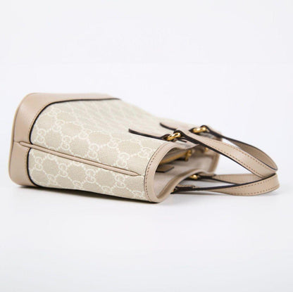 G-U-C-C-I Ophidia Mini Tote Bag – Premium Quality Women Bag | Brand Double Box & Dust Bag (Cream Beige)