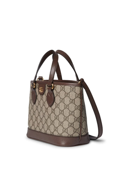 G-U-C-C-I Ophidia Mini Tote Bag – Premium Quality Women Bag | Brand Double Box & Dust Bag (Brown Beige)