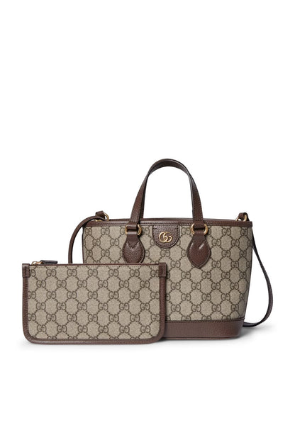 G-U-C-C-I Ophidia Mini Tote Bag – Premium Quality Women Bag | Brand Double Box & Dust Bag (Brown Beige)
