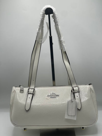 C-O-A-C-H Asher Shoulder Bag – Premium Quality Women Bag | Brand Box & Dust Bag (White)