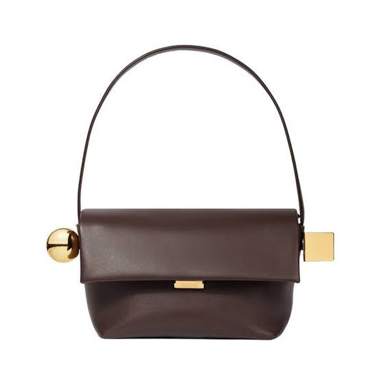 J-A-C-Q-U-E-M-U-S Le Rond Carré Shoulder Bag – Premium Quality Women Bag | Complete Brand Packaging (Brown)