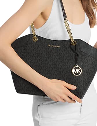 M-I-C-H-A-E-L K-O-R-S Jet Set Large Signature Logo Shoulder Bag – Black | Premium Quality Women Bag (Black)