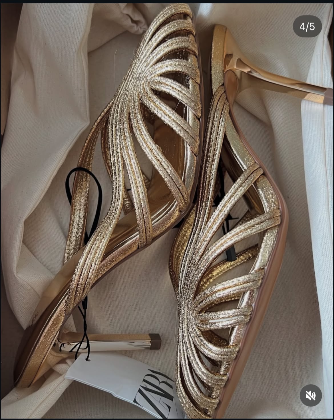 Z-A-R-A Premium Quality Heels – Elegant Luxury Women Footwear (Golden)